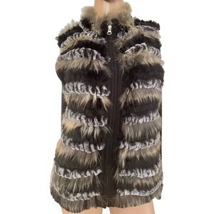 TRILOGY COLLECTION of Michael McCollom Rabbit & Fox Zip Front Vest Women's Large